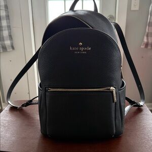 Kate Spade Black Pebbled Backpack
